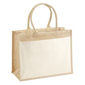 Cotton pocket jute shopper Thumbnail