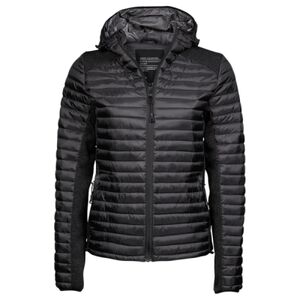 Tee Jays Ladies Crossover Hooded Padded Outdoor Jacket Thumbnail