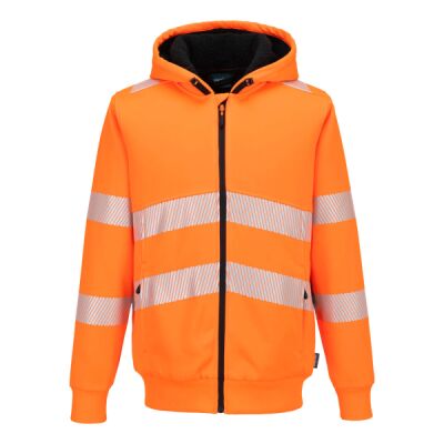 PW321 Hi-Vis Zipped Winter Hoodie Thumbnail